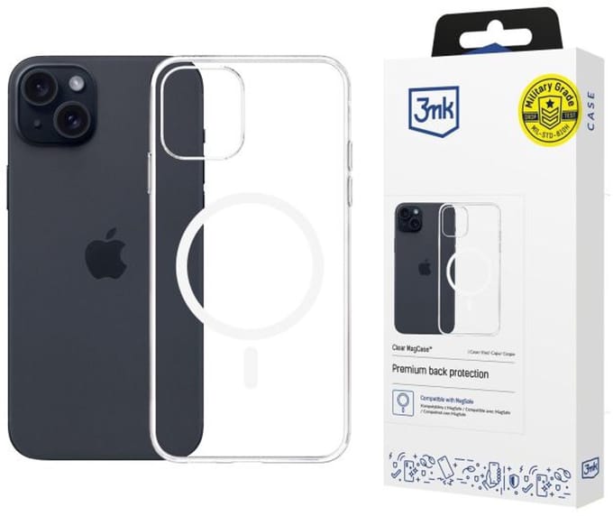3Mk Tpu Case Transparant Magcase Voor Apple Iphone 15 Hoge Bescherming Transparant