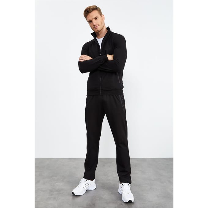 Heren Sweatshirt en Broeken Set met Ritsfront