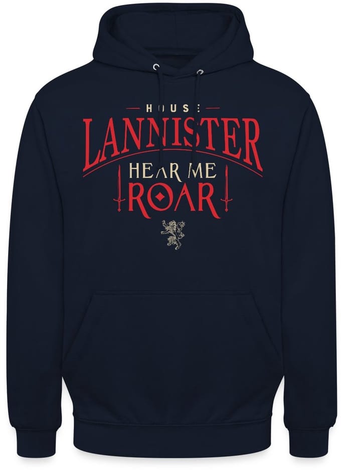 Game Of Thrones Huis Lannister Hear Me Roar Hoodie Unisex