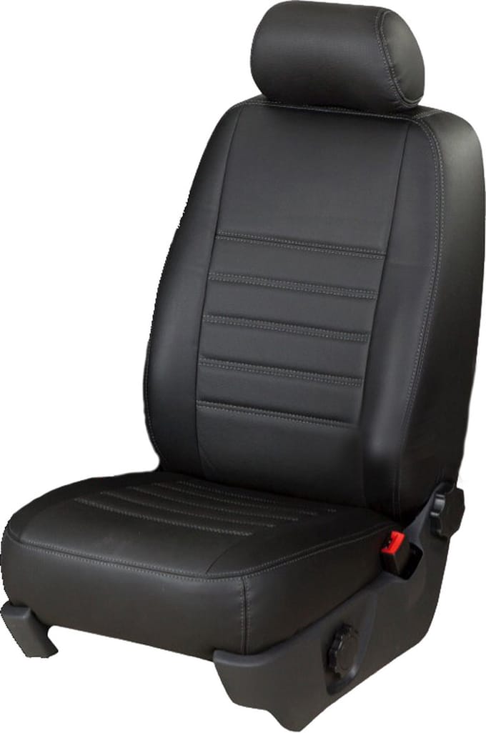 Pasvorm stoelhoezen Ford Transit Connect 2002-2013 (past op 2 stoelen) - Kunstleer zwart