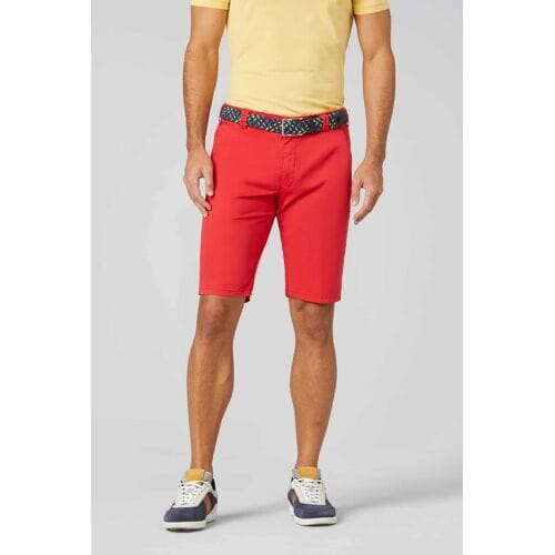 Meyer Bermuda B-Palma Modern Cotton Twill Gabardine Stretch Rood / male