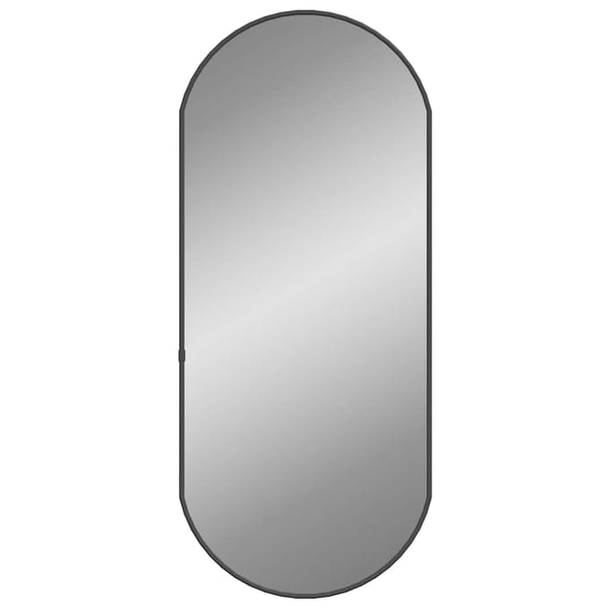 vidaXL - Wandspiegel - 70x30 - cm - ovaal - zwart