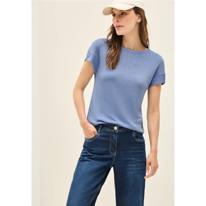 Shirt met glitterdetails