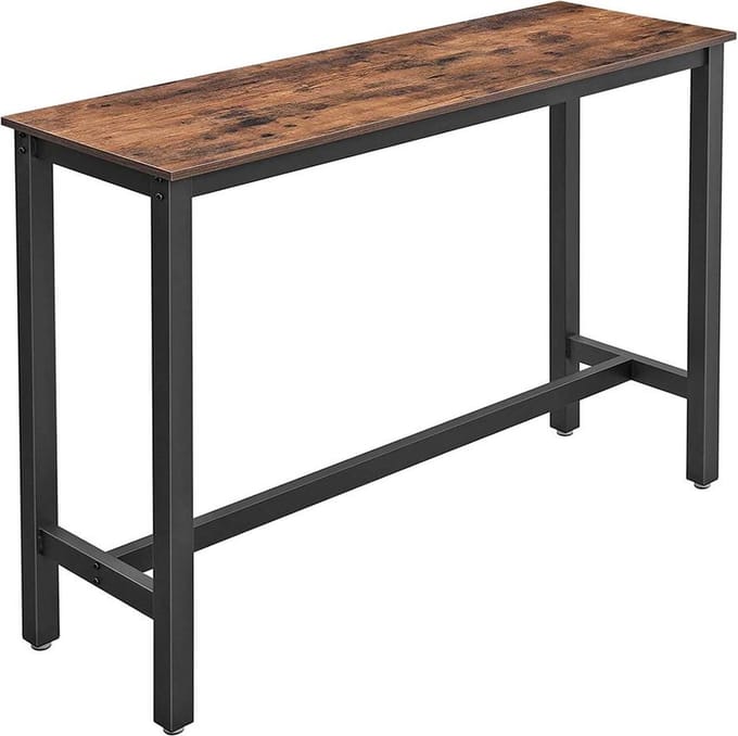 Smalle barhoektafel met stoer en vintage design