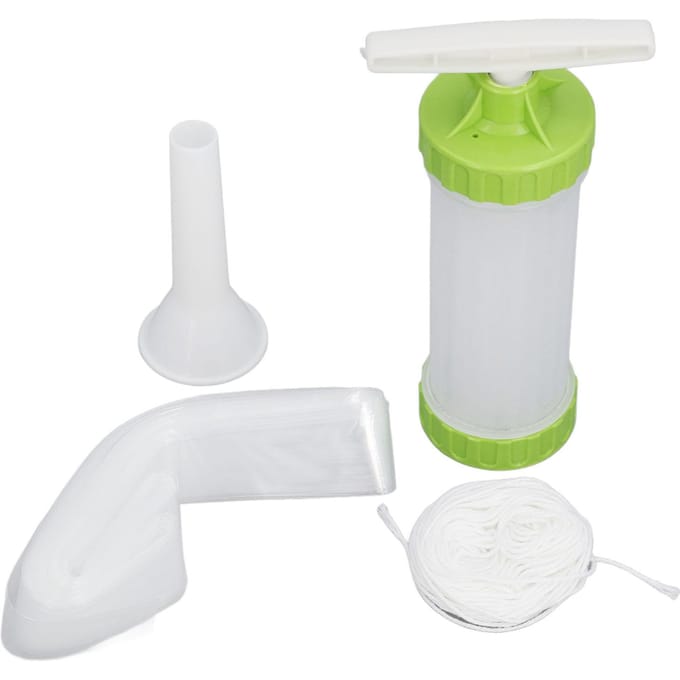 Worstvulset van voedselveilig plastic, oneetbare hamworst, keukenaccessoires voor L white