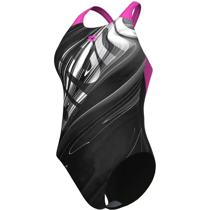 Arena Badpak Flow V Back LB Zwart / Roze