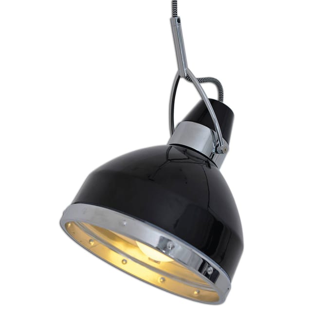 Näve Industrieel vormgegeven hanglamp Britta, zwart