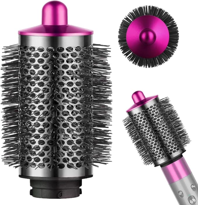 Ronde Volumeborstel Opzetstuk - Multistyler - Haarstyler föhn - Diffuser voor Krullen - Roze