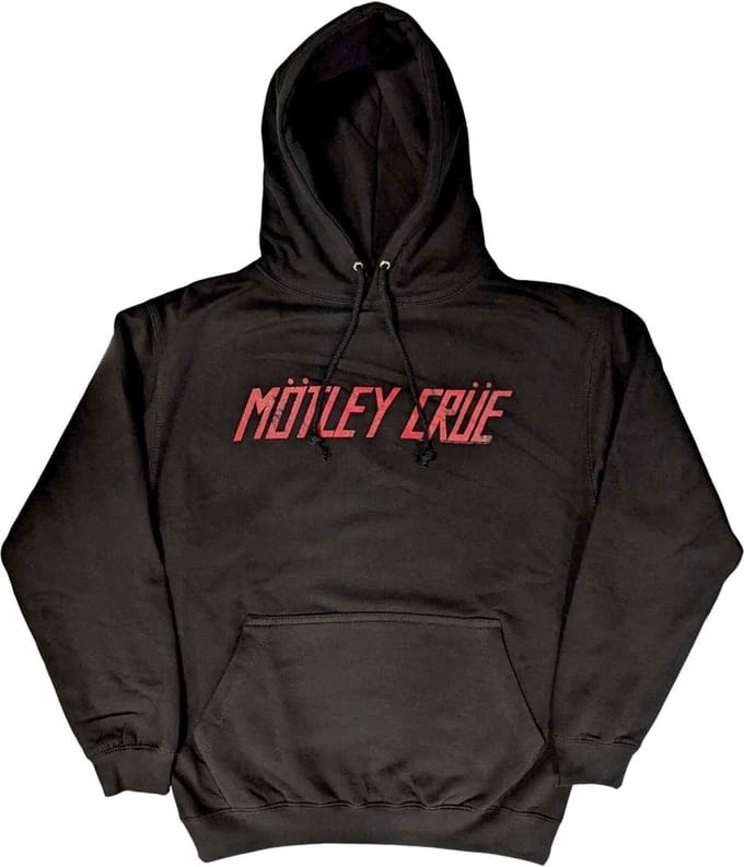 Motley Crue - Distressed Logo Hoodie/trui - M - Zwart