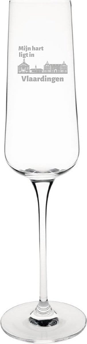 Gegraveerde Champagneglas 27cl Vlaardingen