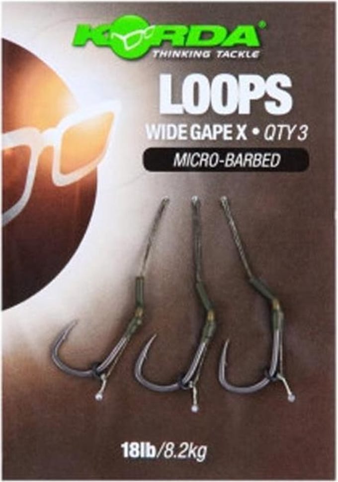 Korda Loops Wide Gape X Micro-Barbed (3 pcs) - Maat : 6
