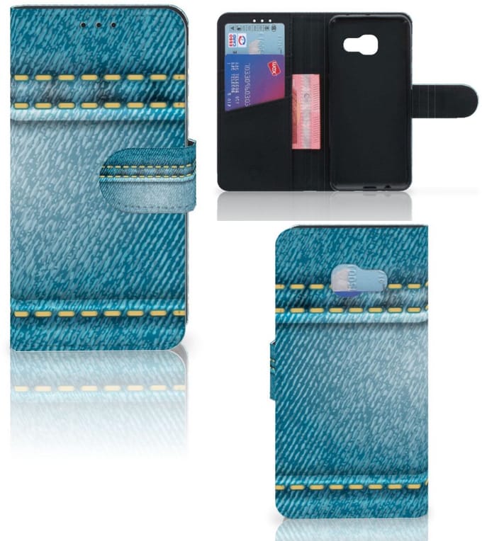 Samsung Galaxy A3 2017 Wallet Case met Pasjes Jeans