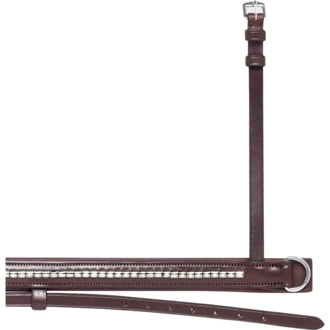 Paardenneusriem met zilveren ketting Equiline