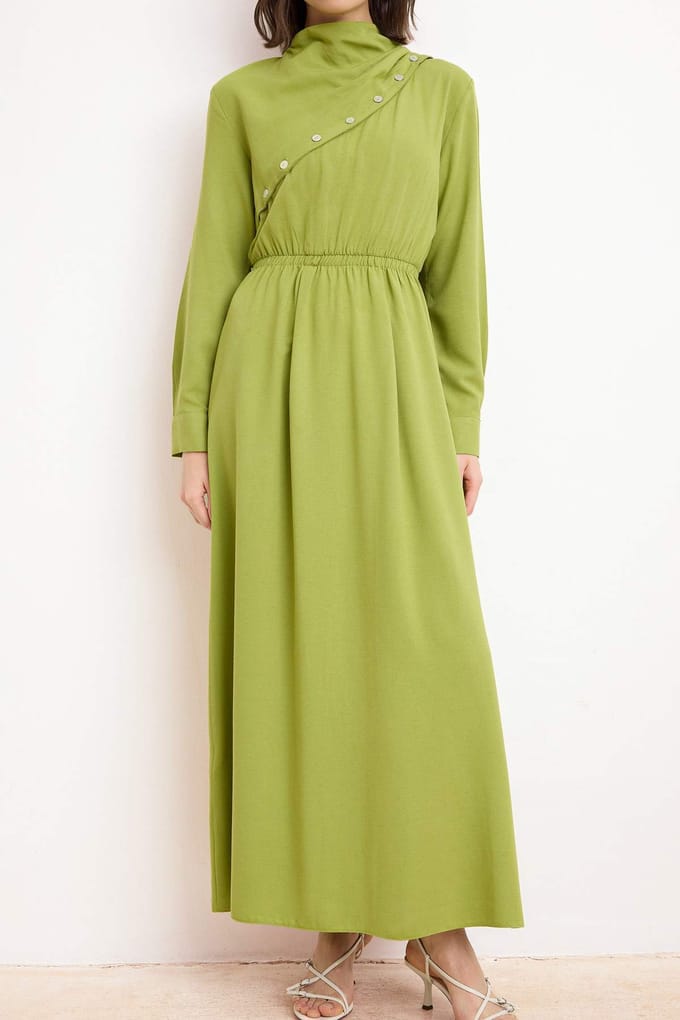 Dames maxi-jurk, plat model, lang, casual/dagelijks, A-lijn model, geschikt voor hijab