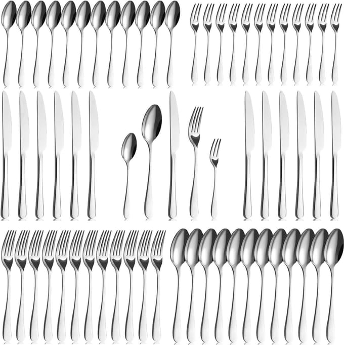 CRLYN® Bestekset 12 Persoons - Vaatwasserbestendig - RVS - Zilver