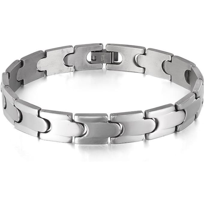 Bracelets tendance pour hommes acier inoxydable polyvalent design créatif bijoux bracelet white