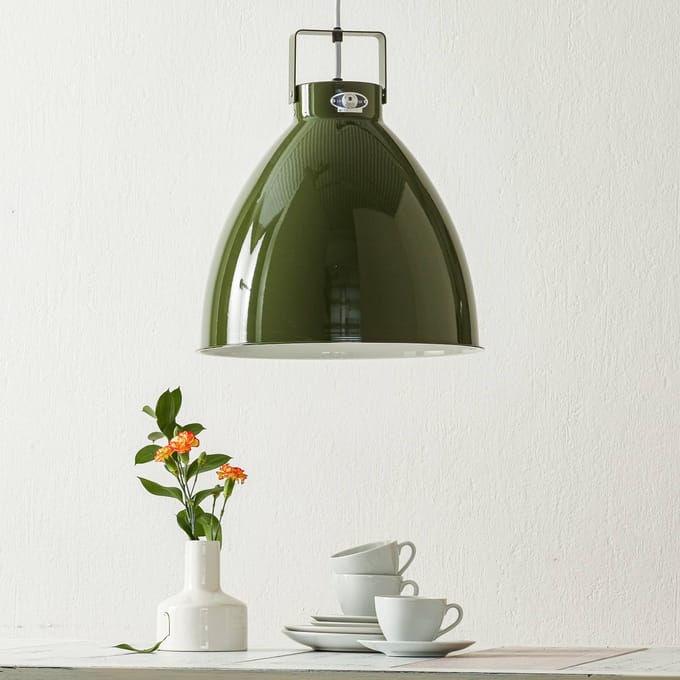 Jieldé Augustin A360 hanglamp olijfgroen glanzend