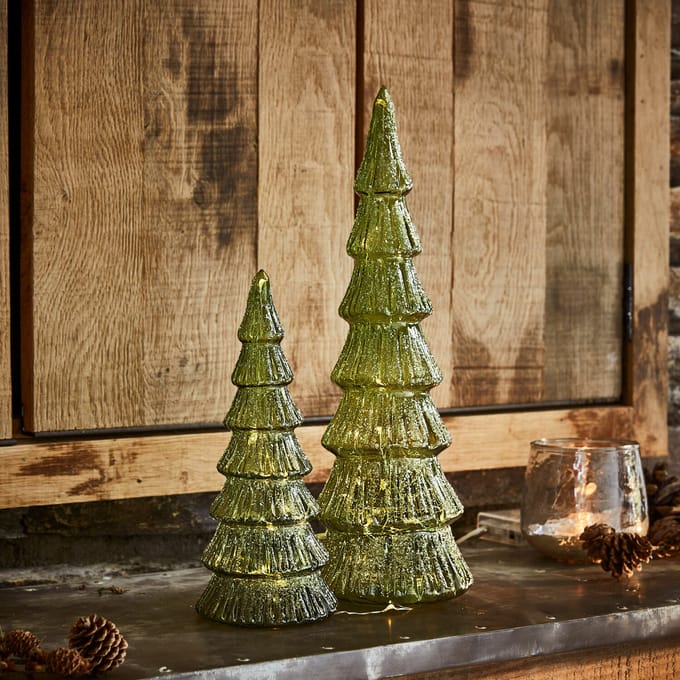LOBERON Ledkerstboom set van 2 Merrton groen