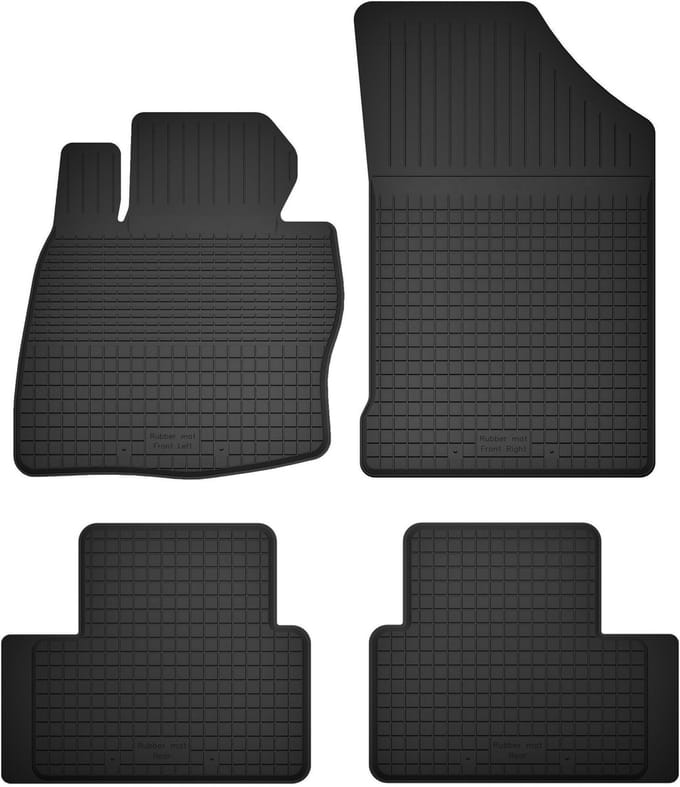Wielganizator BasicProtect Serie - Universele Rubbermatten voor Auto - Kia eNiro / Niro EV 2016- - Antislip - Gemakkelijk te Reinigen