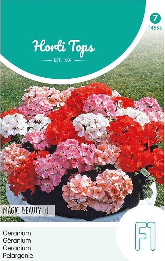 Hortitops - Geranium Bloemzaad - Magic Beauty - Gemengd