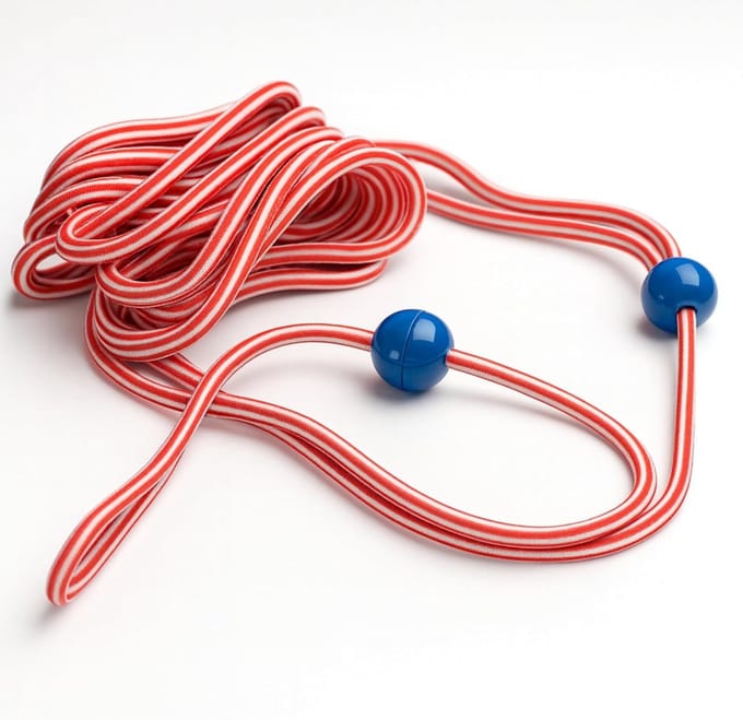 Magisch koord - Oefentouw - Bewegelijkheid verhogen - Eenvoudig te hanteren - 8 meter - Wit/rood