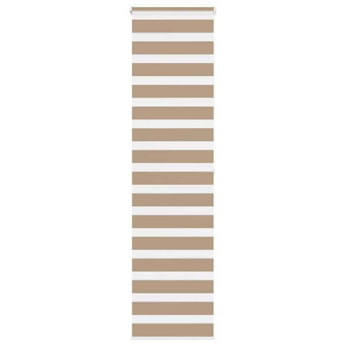 vidaXL - Zebra - Blind - 55x200 - cm - stofbreedte - 50,9 - cm - polyester - zandbruin