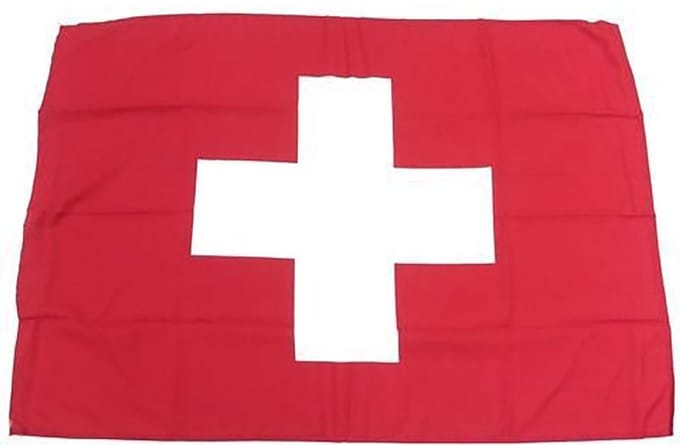 Goldenship Zwitserse Vlag Rood 70 x 100 cm