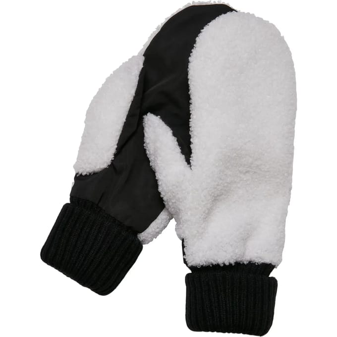 Urban Classics - Basic Sherpa Winterhandschoenen - L/XL - Wit/Zwart
