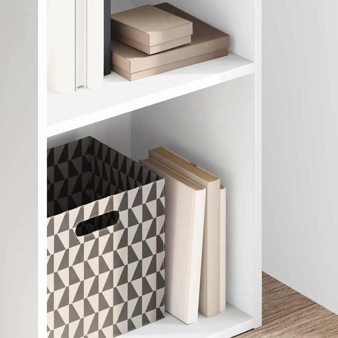 vidaXL - Boekenkast - 40x30x152 - cm - bewerkt - hout - wit