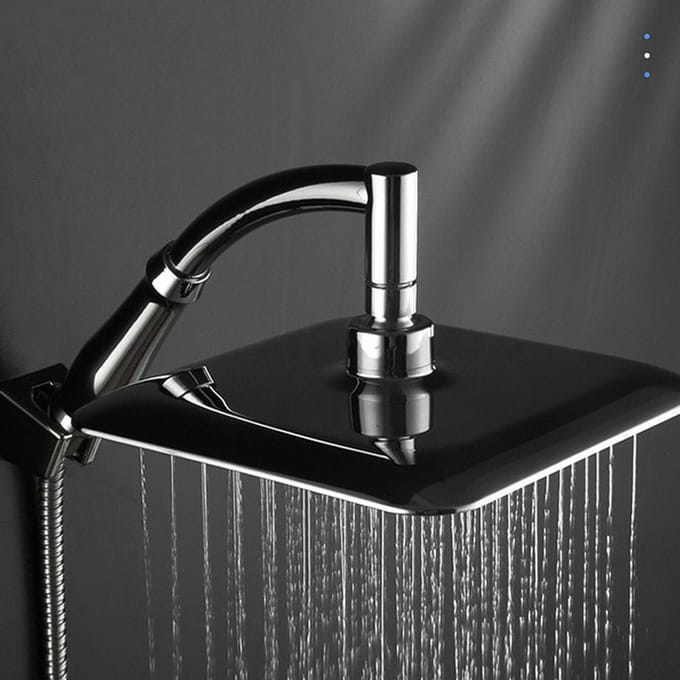 Hogedruk Regendouchekop Universele Verstelling Badkamerdouche Drukverhogende Topdouche gray