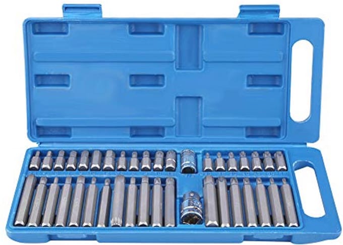 Dopsleutelset 40-delig met Torx-bits en Schroevendraaierset in Draagbare Koffer