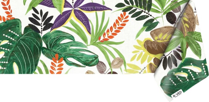 Raved Tafelzeil – 140 cm x 100 cm – Jungle Paars – PVC – Afwasbaar
