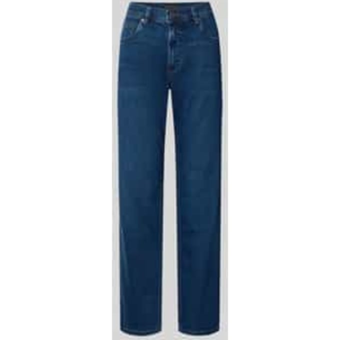 straight fit jeans van katoenmix
