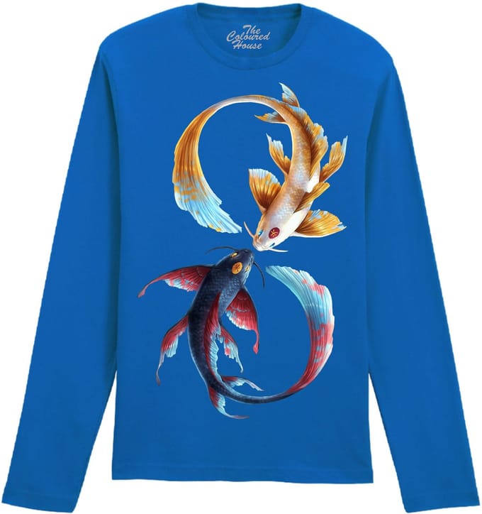 Koi Karper Eternal Bond - Fish The Coloured House Longsleeve T-shirt S