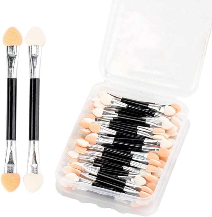 20 Pcs Eyeshadow Brushes - Disposable Applicator - Double Sided Color - Makeup Tools