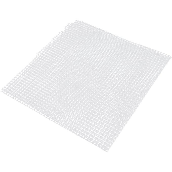 Thuis DIY Tapijt Brei Mesh Doek Mat Houten Handvat Haaknaald Reparatiematerialen 50x50CM white