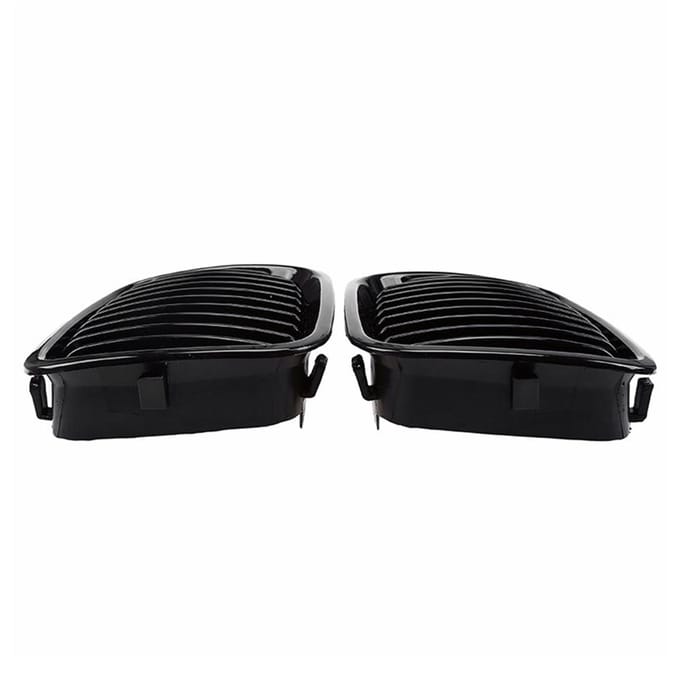 2 stuks voorbumper motorkap nieren grille race grille vervanging voor BMW 3-serie E46 4-deurs 1998-2001 black