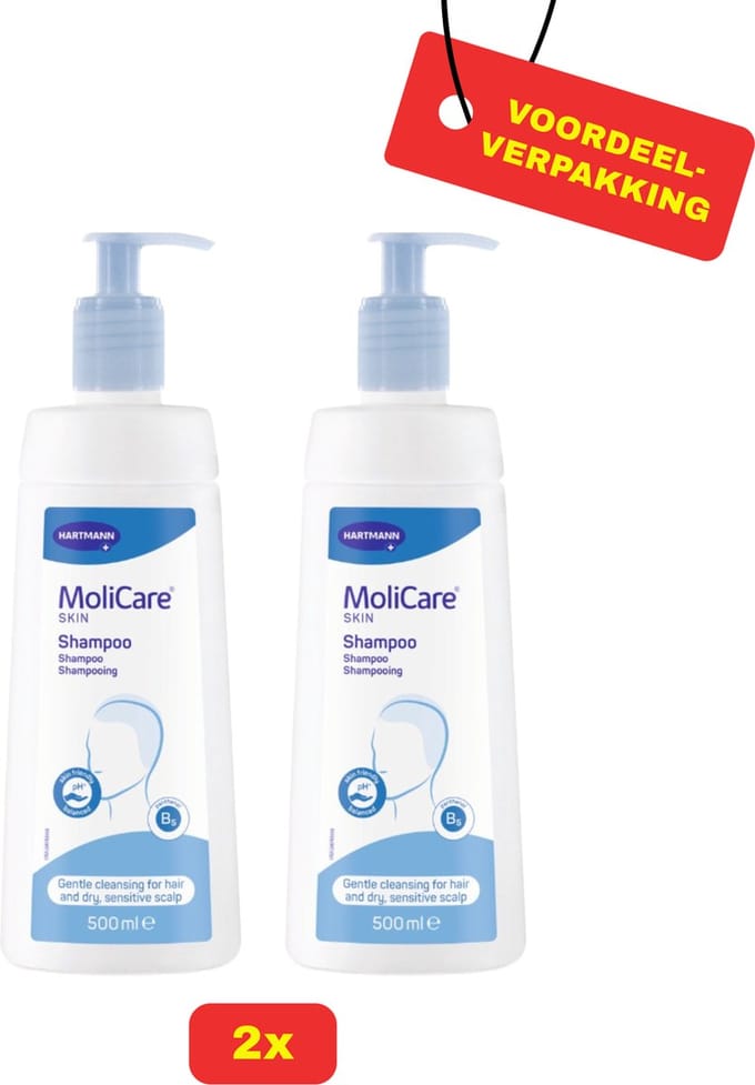 2X Skin Clean Shampoo Molicare® - 2 x 500ml - Voordeelverpakking!