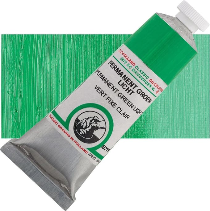 Oil paint Old Holland 40ml – 277 Permanent Green Light