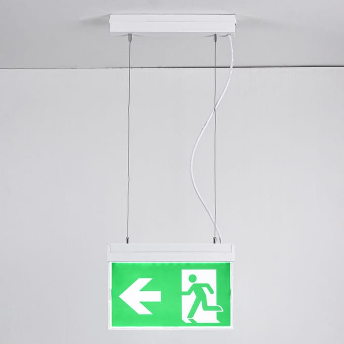 LumenXL Noodverlichting opbouw, plafondmontage - pendel