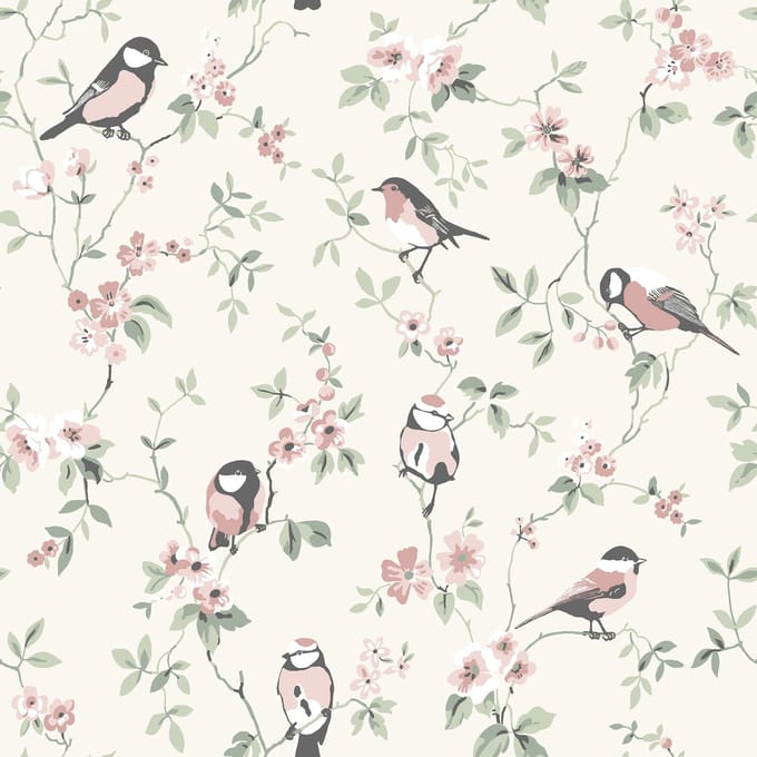 Boråstapeter Vliesbehang 7682 - Falsterbo III - Botanisch Wit - 53cm x 10.05m