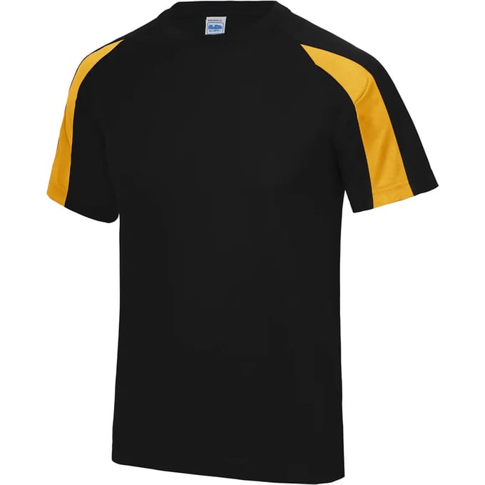 Just Cool Contrast Cool T JC003 - JET BLACK/GOLD - M