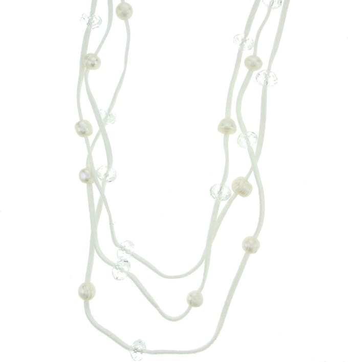 Behave Verstelbare ketting witte parels