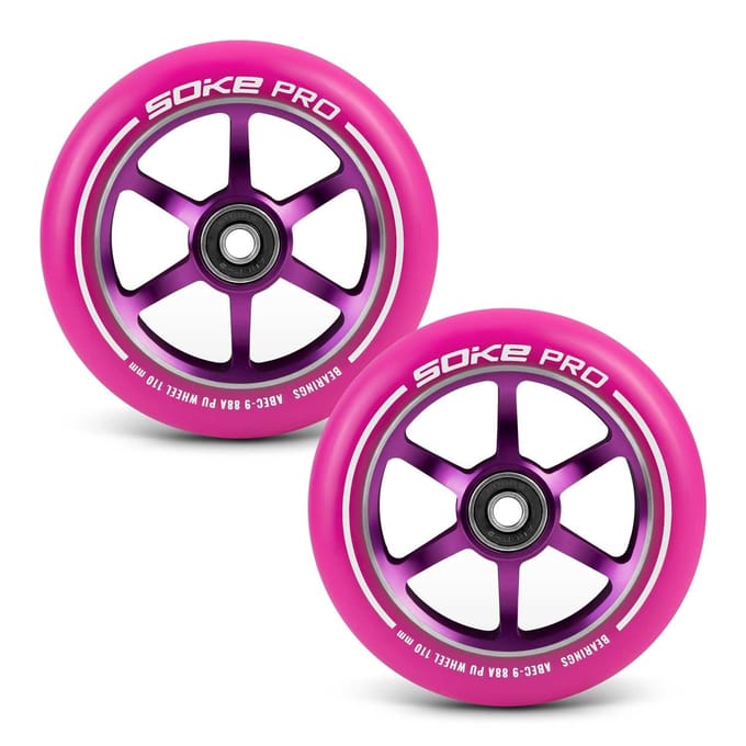 Scooterwielen 110 mm - roze - 2 st