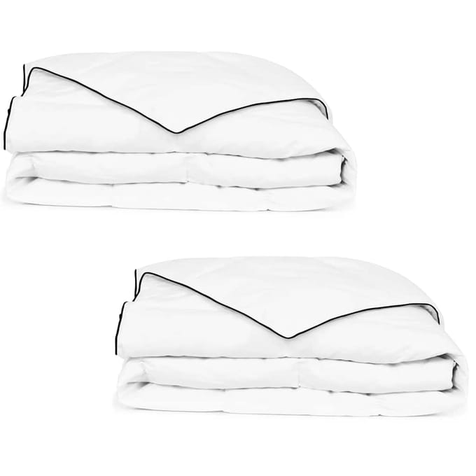 vidaXL - Dekbedden - 2 - st - 150 - x - 200 - cm - Winter - Wit - Ademend