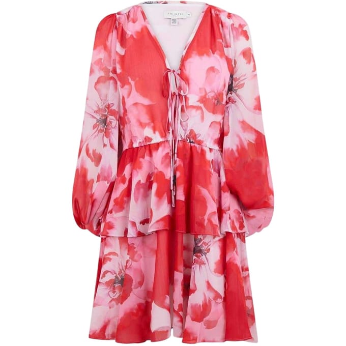 Ted Baker Dames/Dames Leyna Floral Mini Dress (Rood)