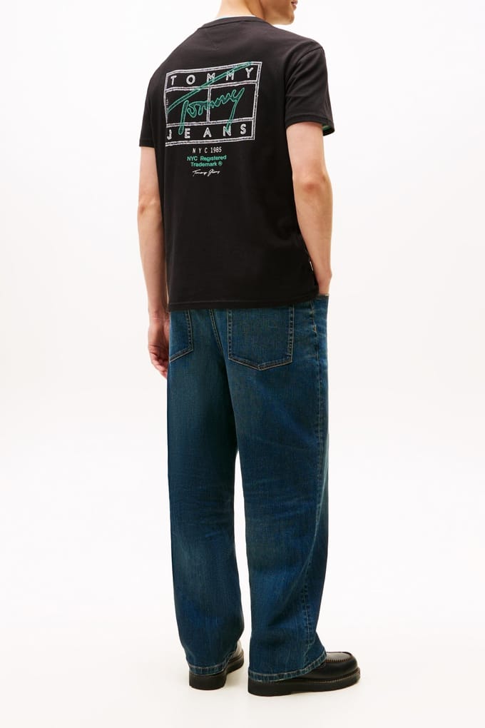 Tommy Hilfiger Regular Sign Spray T-shirt Black Taglia: M | Magliette basic Outlet | Uomo | Nero