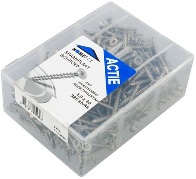 Spaanplaatschroef - Pozidrive 2 - 3,5 x 30mm - Voldraad - Verzinkt (200 stuks)