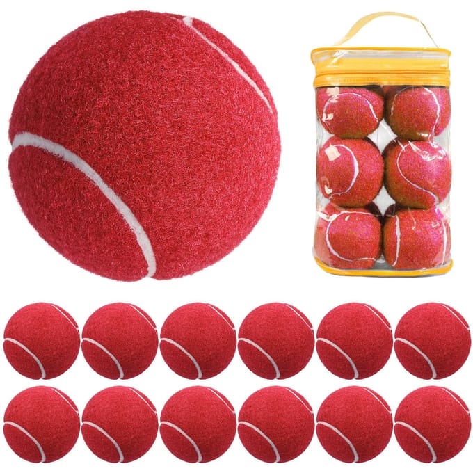 12 paquets de balles de tennis d'entraînement et de correspondance de pression 12-Pack rouge