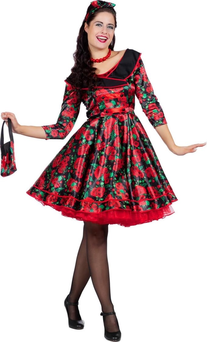 Rock 'N Roll Jurk Vintage Rosie - Maat 40
